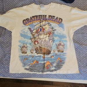 Grateful dead ship of fools vintage t shirt  white xl